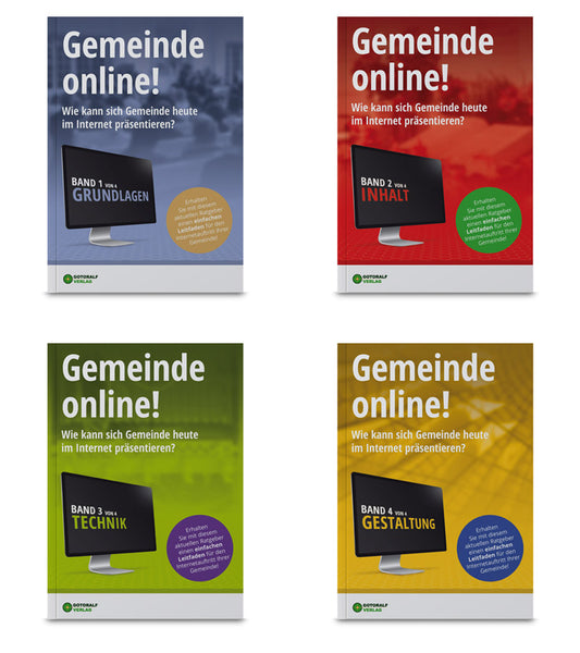 Gemeinde online! – Band 1-4 (Webdesign für Gemeinden)